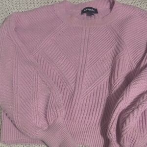 Express Women's Soft Pink Crew Neck Sweater